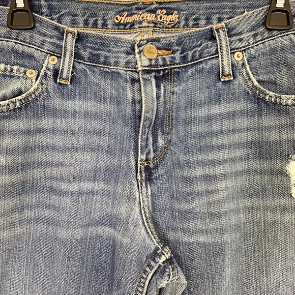 COPY - AMERICAN EAGLE FAVORITE FIT Distressed Jeans sz 10 - Picture 6 of 10